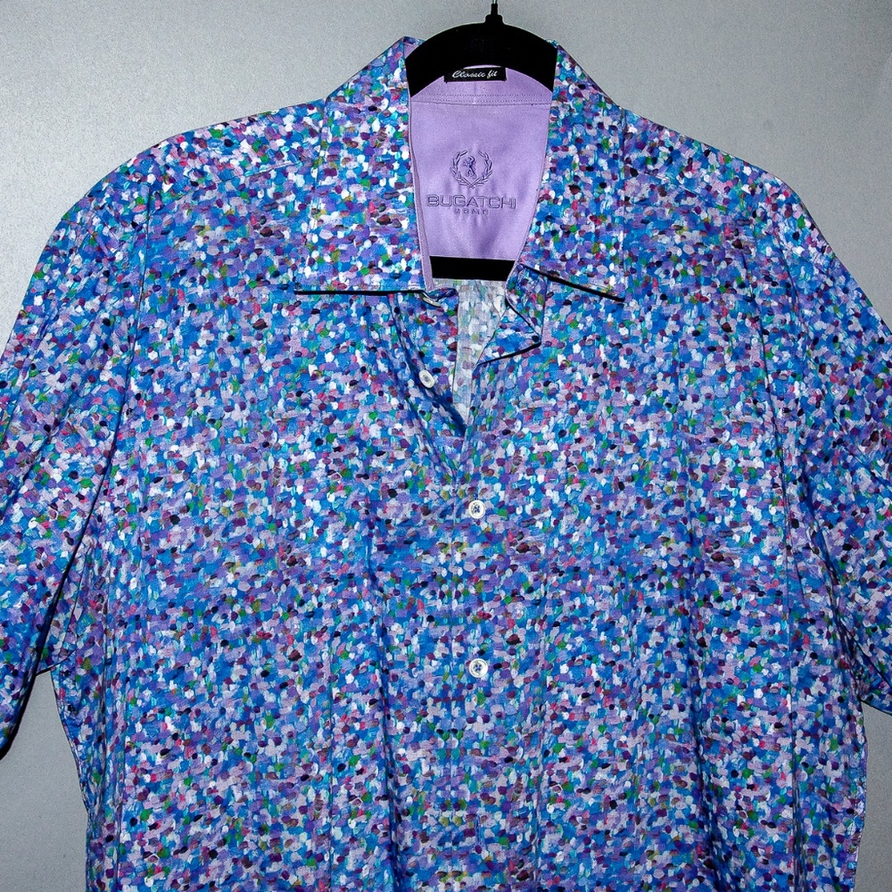 BUGATCHI LONG SLEEVE SHIRT -  SIZE LARGE